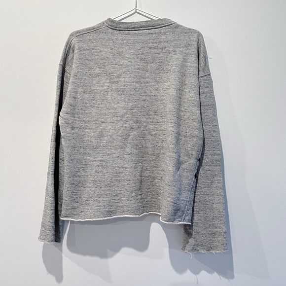 Golden Goose Deluxe Brand, Cereda Sweatshirt, Size Small Oversized Marled Gray - Picture 7 of 16